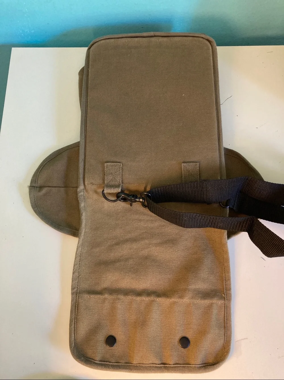 Rothco Heavy Canvas Map Case Shoulder Bag Tech Tablet Pack Mens Olive Crossbody